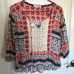 floral long sleeve top
